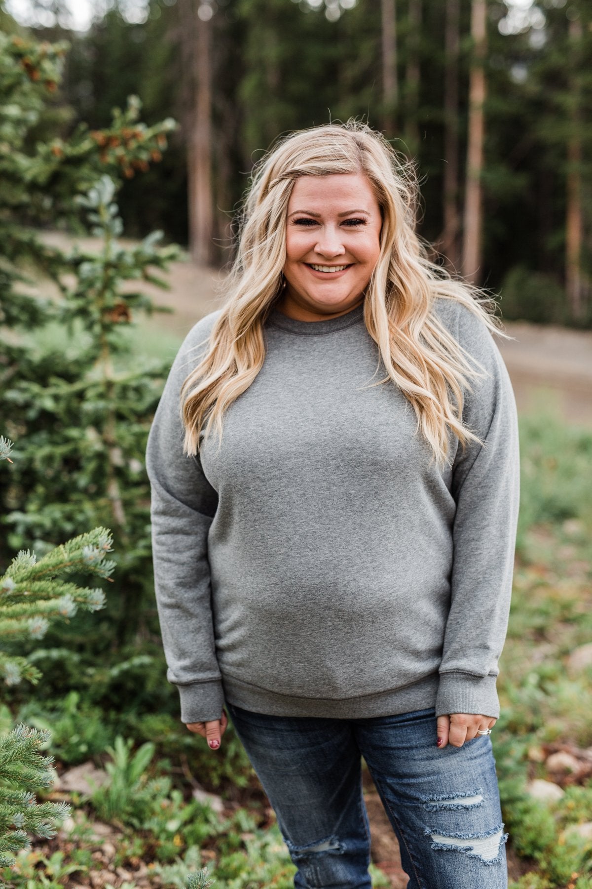 Pulse Basics Crew Neck Pullover- Dark Gray
