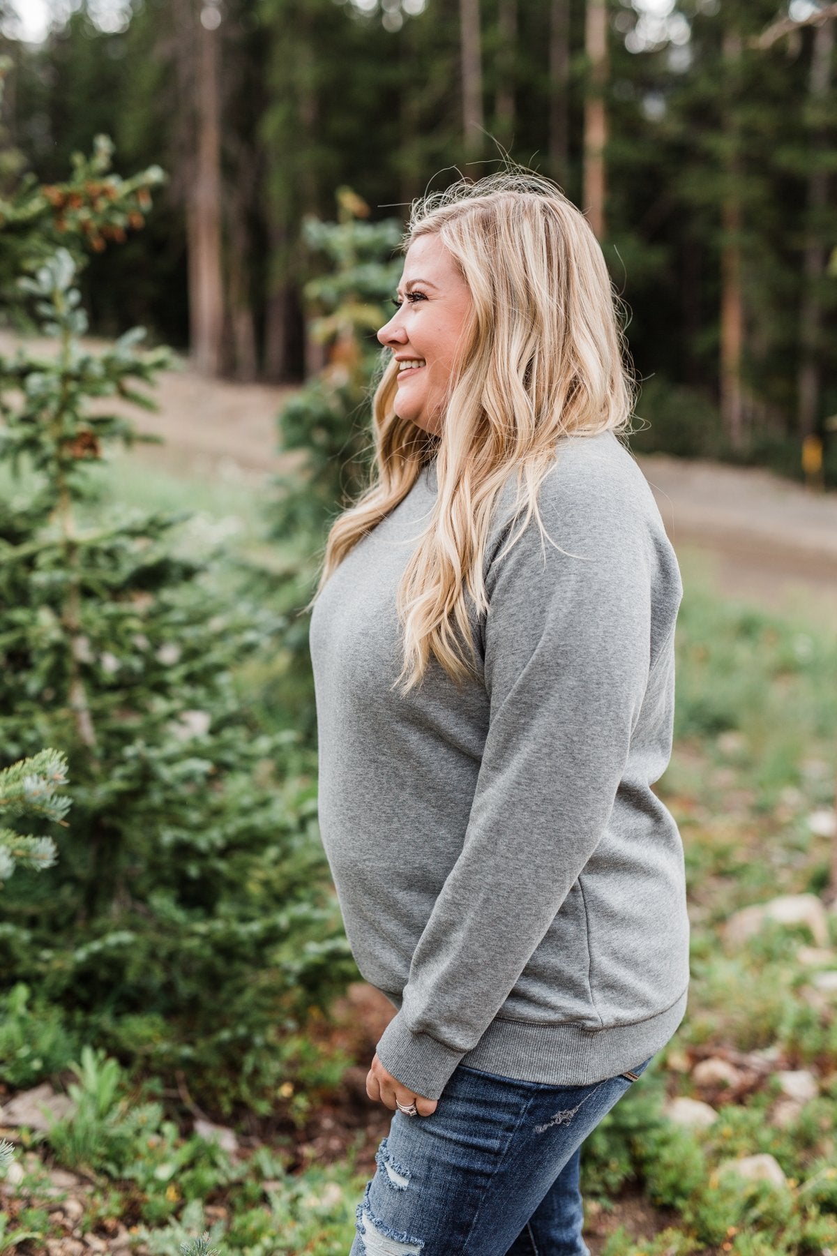 Pulse Basics Crew Neck Pullover- Dark Gray