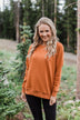 Pulse Basics Crew Neck Pullover- Rust