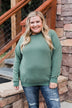 Pulse Basics Crew Neck Pullover- Dark Sage