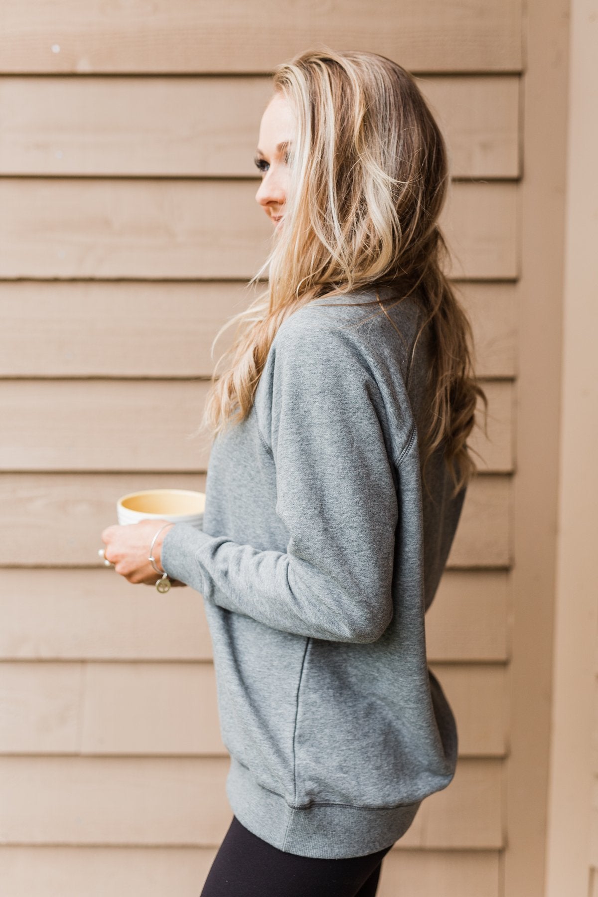 Pulse Basics Crew Neck Pullover- Dark Gray