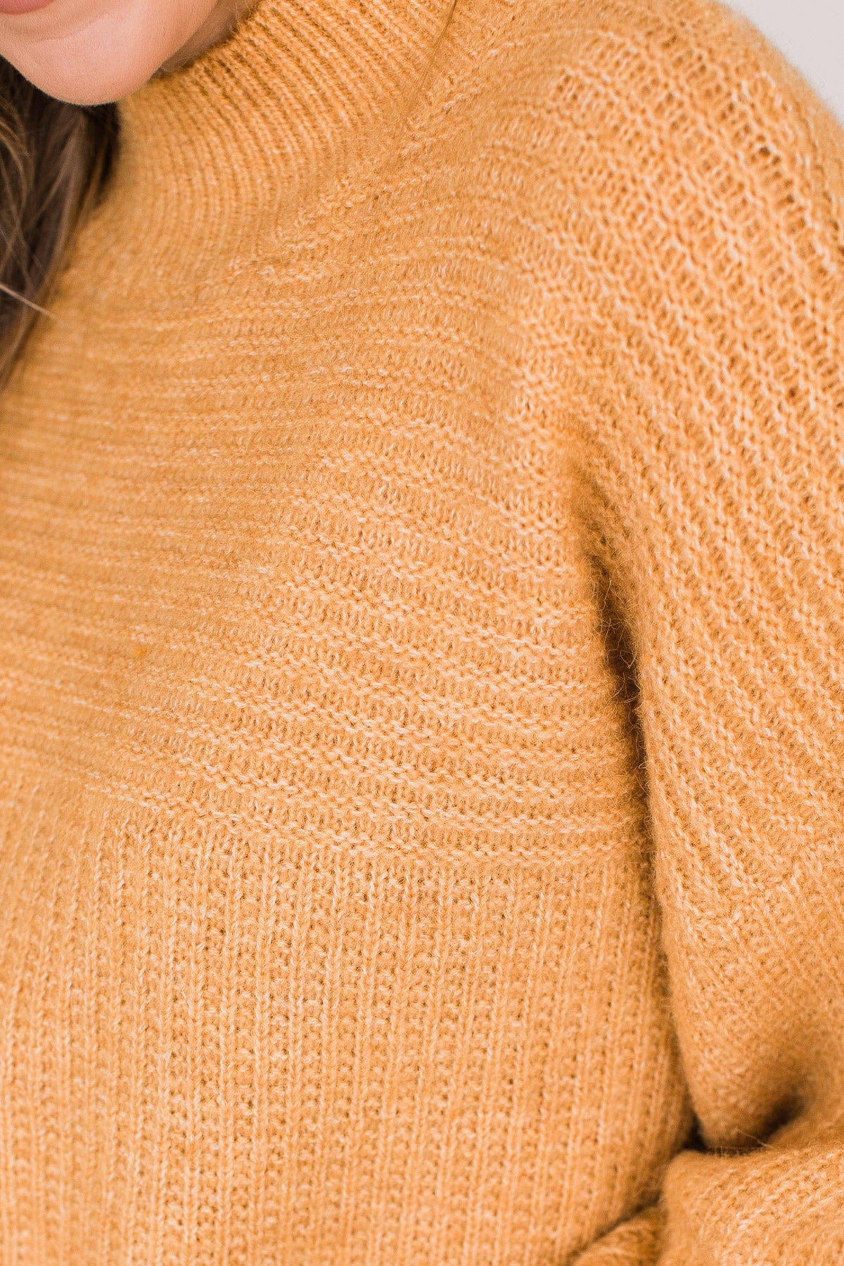 Autumn Awaits Thick Knit Sweater- Mustard