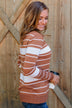 Roll With It Striped Sweater- Copper