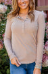 Keep Moving Forward Knit Top- Light Taupe