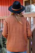 Love Beyond Words Knit Sweater- Rust