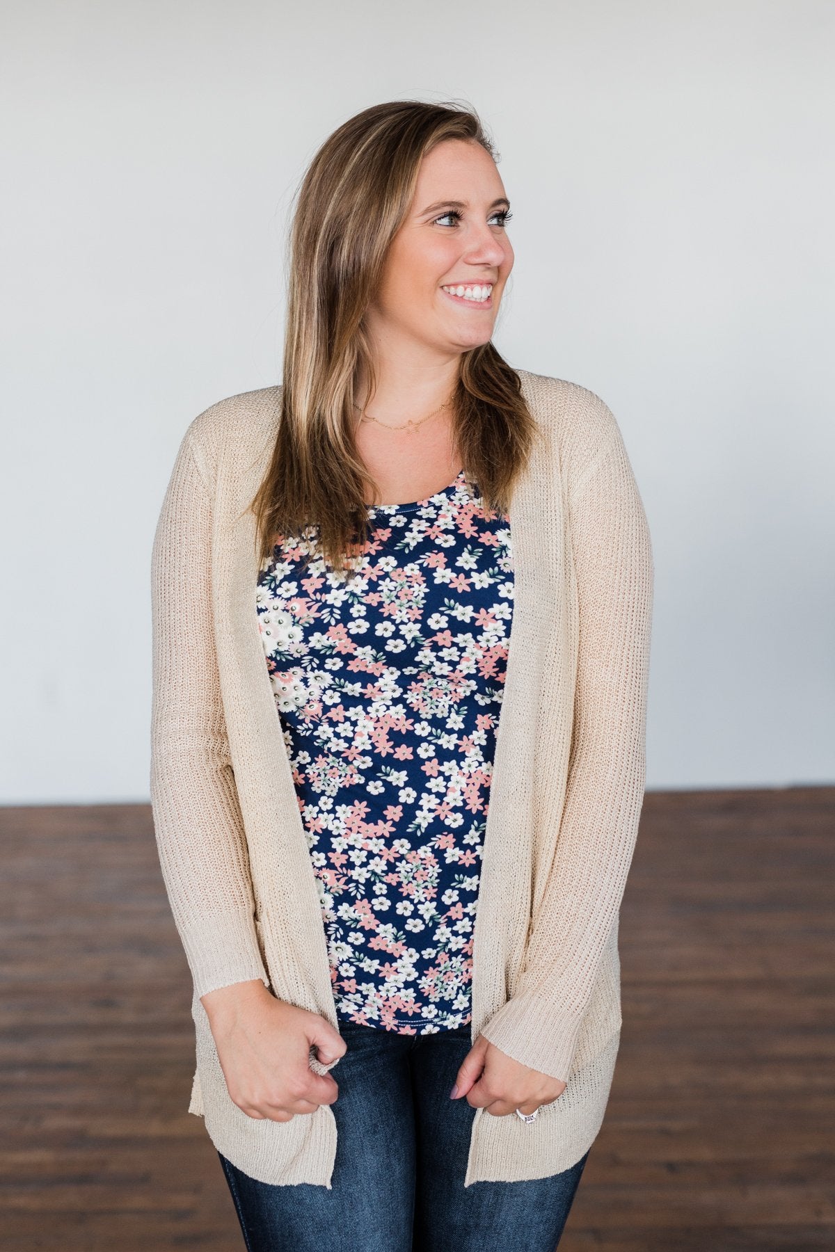 Long Sleeve Knit Cardigan- Oatmeal