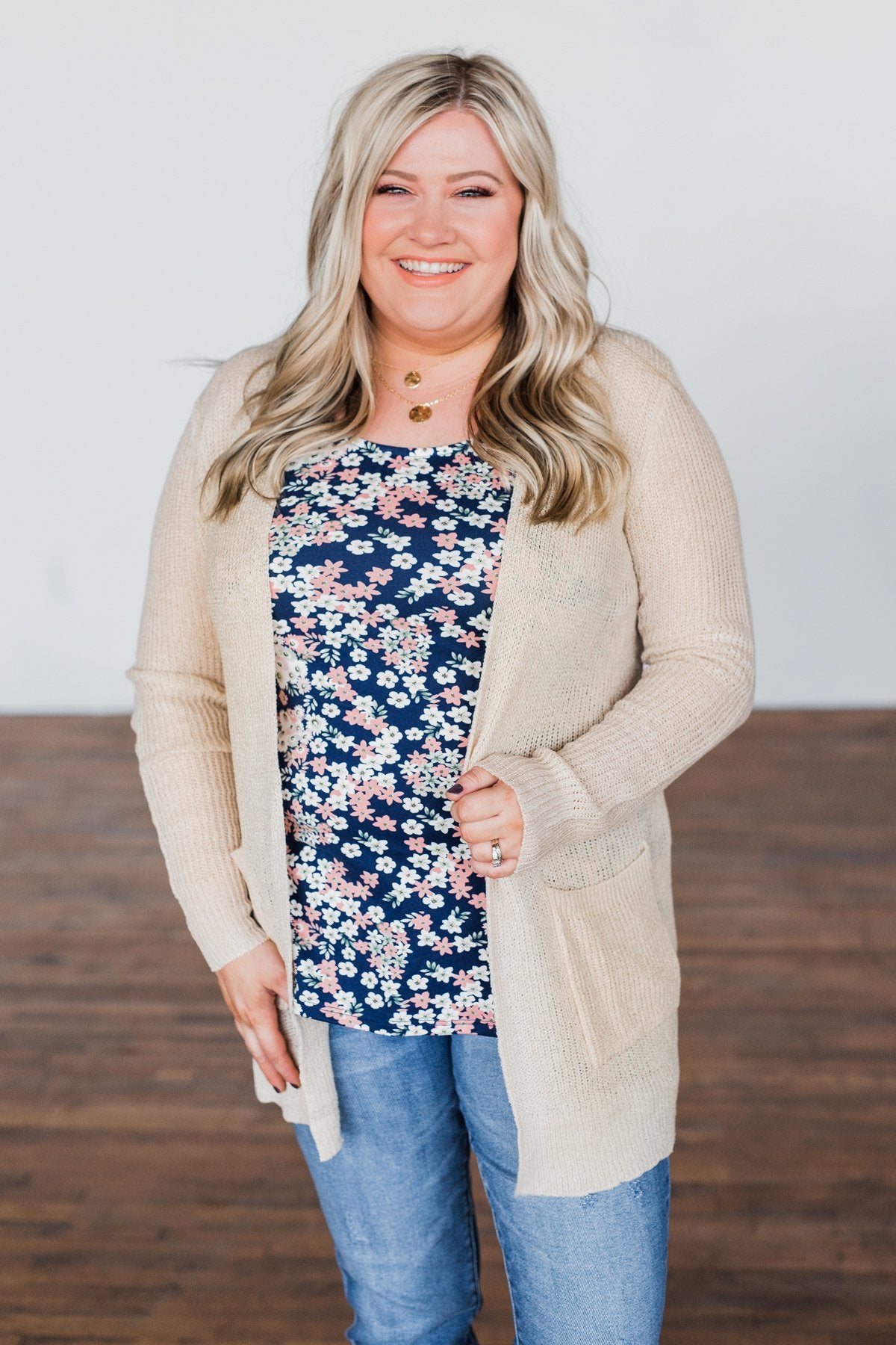 Long Sleeve Knit Cardigan- Oatmeal