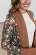 Soft For The Soul Floral Cardigan- Olive & Rust