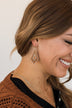 Everyday Embellishments Dangle Earrings- Gold & Wood