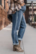 Vervet Slim Straight Jeans- Medium Angela Wash
