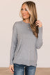 Soothes The Soul Knit Top- Heather Grey