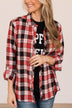 Lovely Seeing You Button Down Flannel- Red & Black