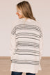 Speak Your Mind Knit Cardigan- Ivory & Grey