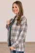Campfire Nights Plaid Jacket- Sage