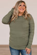 From The Heart Button Knit Sweater- Olive