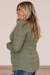 From The Heart Button Knit Sweater- Olive