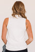 Captured My Heart High Neck Tank Top- White