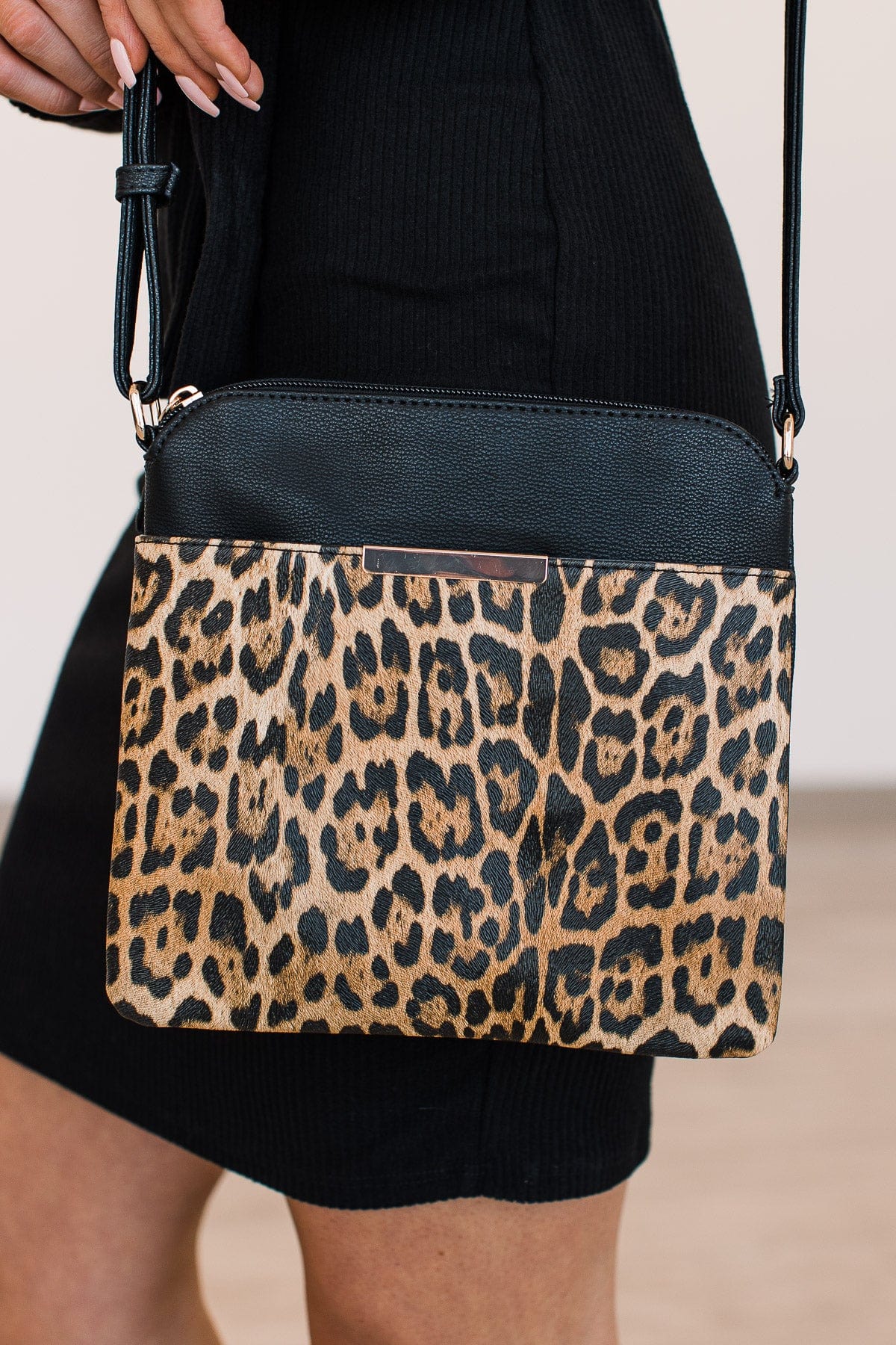 In The Spotlight Crossbody Purse Natural Leopard The Pulse Boutique