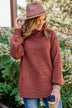 Autumn Splendor Turtle Neck Sweater- Deep Rust