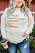 Fall Favorites Long Sleeve Graphic Top- Cream