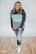 On the Brightside Color Block Top- Mint
