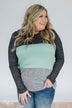 On the Brightside Color Block Top- Mint