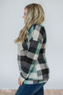 Checkered Pullover Pocket Top- Mint & Navy