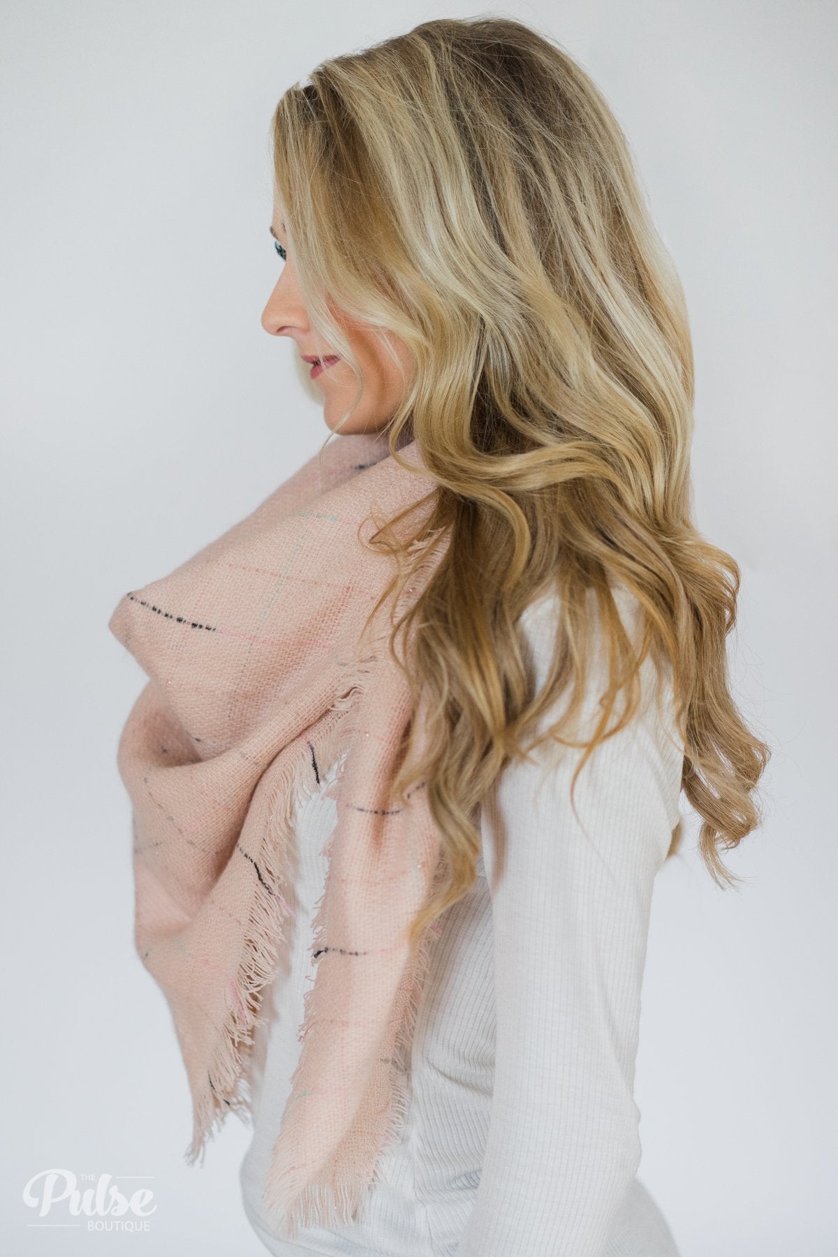 The Perfect Blanket Scarf- Blush