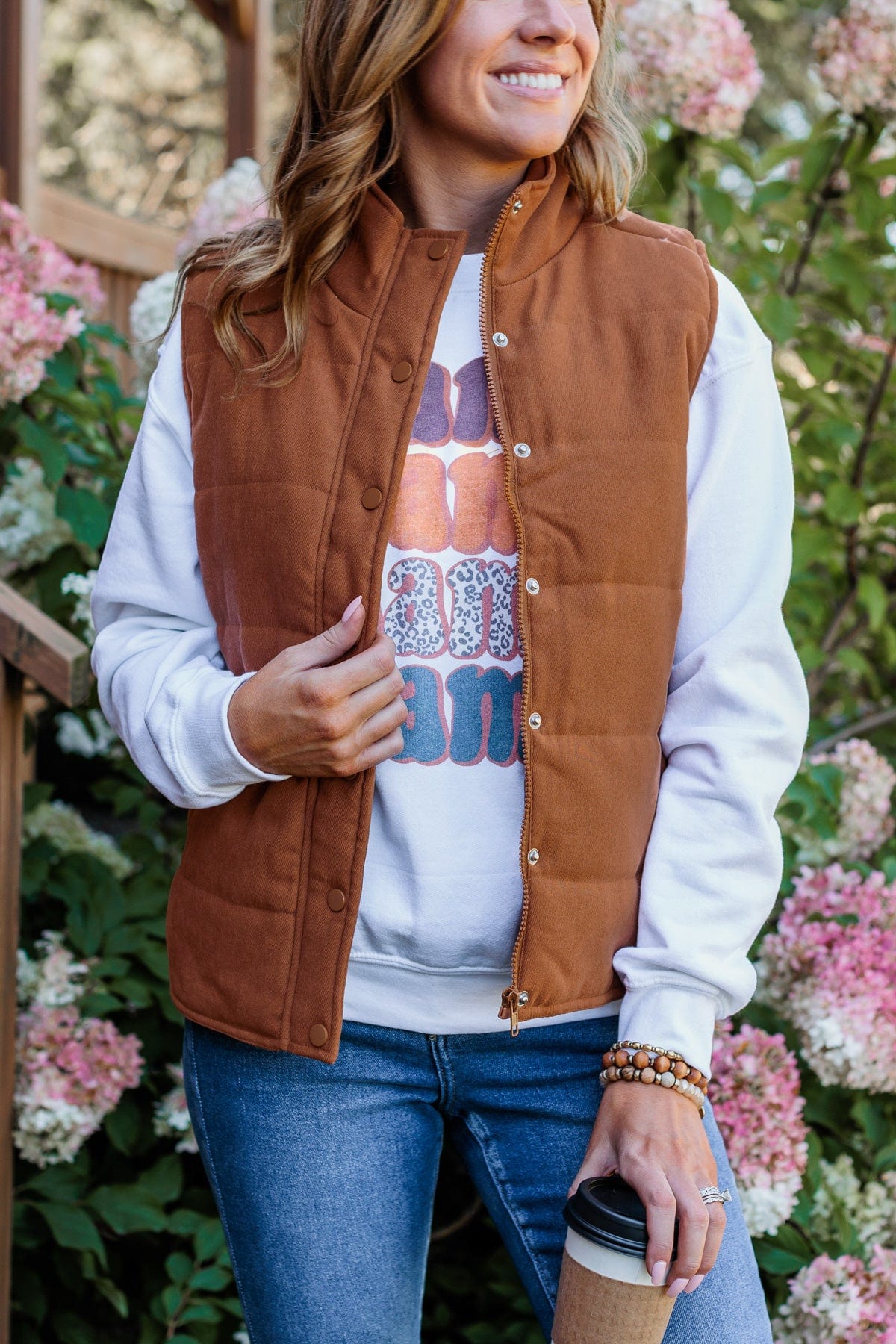 Camel puffer new arrivals vest