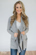 First Choice Layering Cardigan- Heather Grey