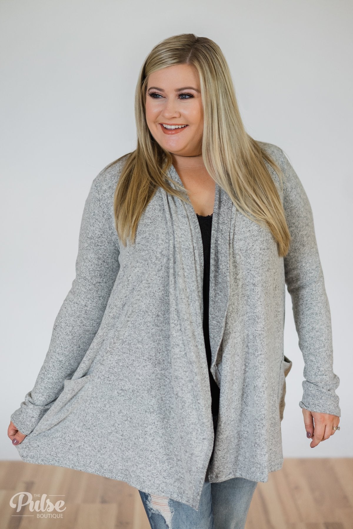First Choice Layering Cardigan- Heather Grey