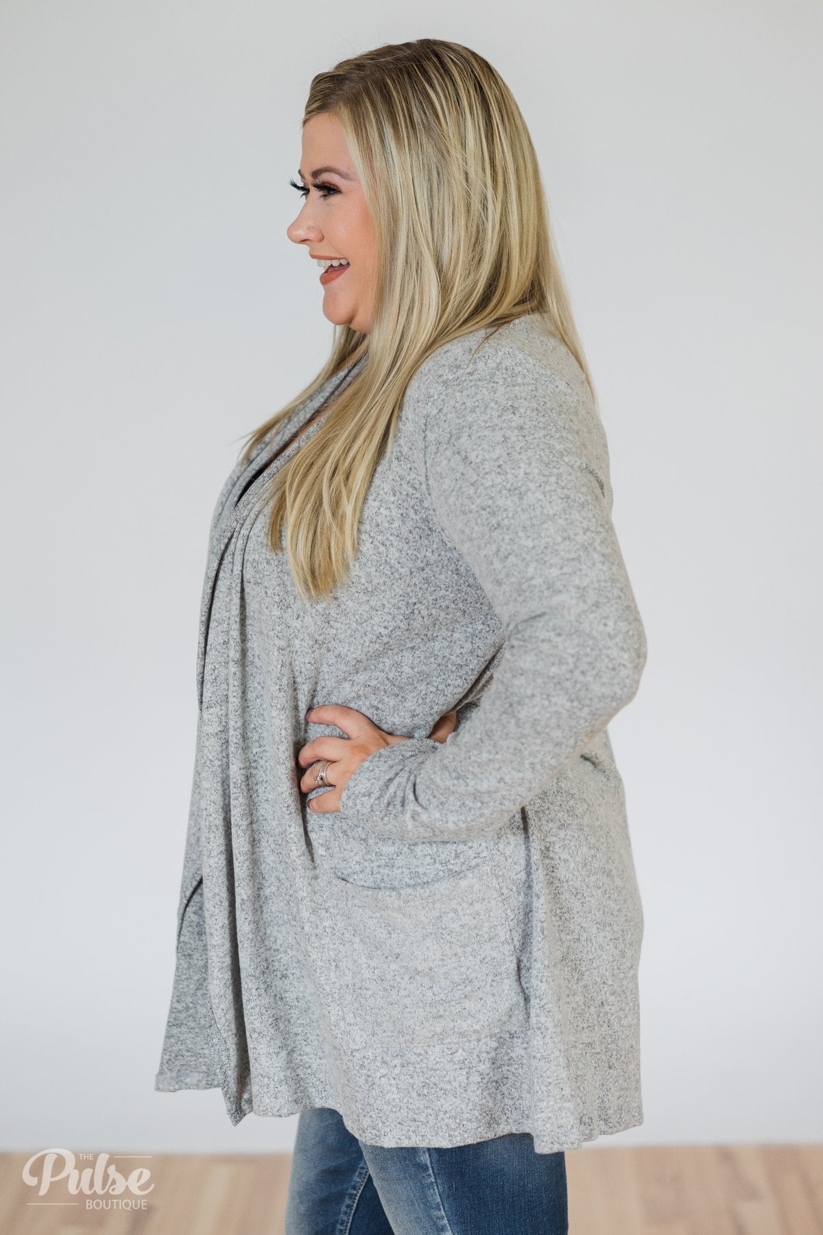 First Choice Layering Cardigan- Heather Grey
