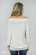 Keep Holding On Sleeve Detail Sweater- Ivory