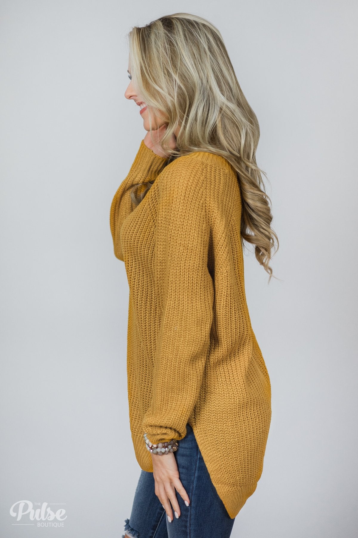 Even If Knitted Sweater- Golden Yellow