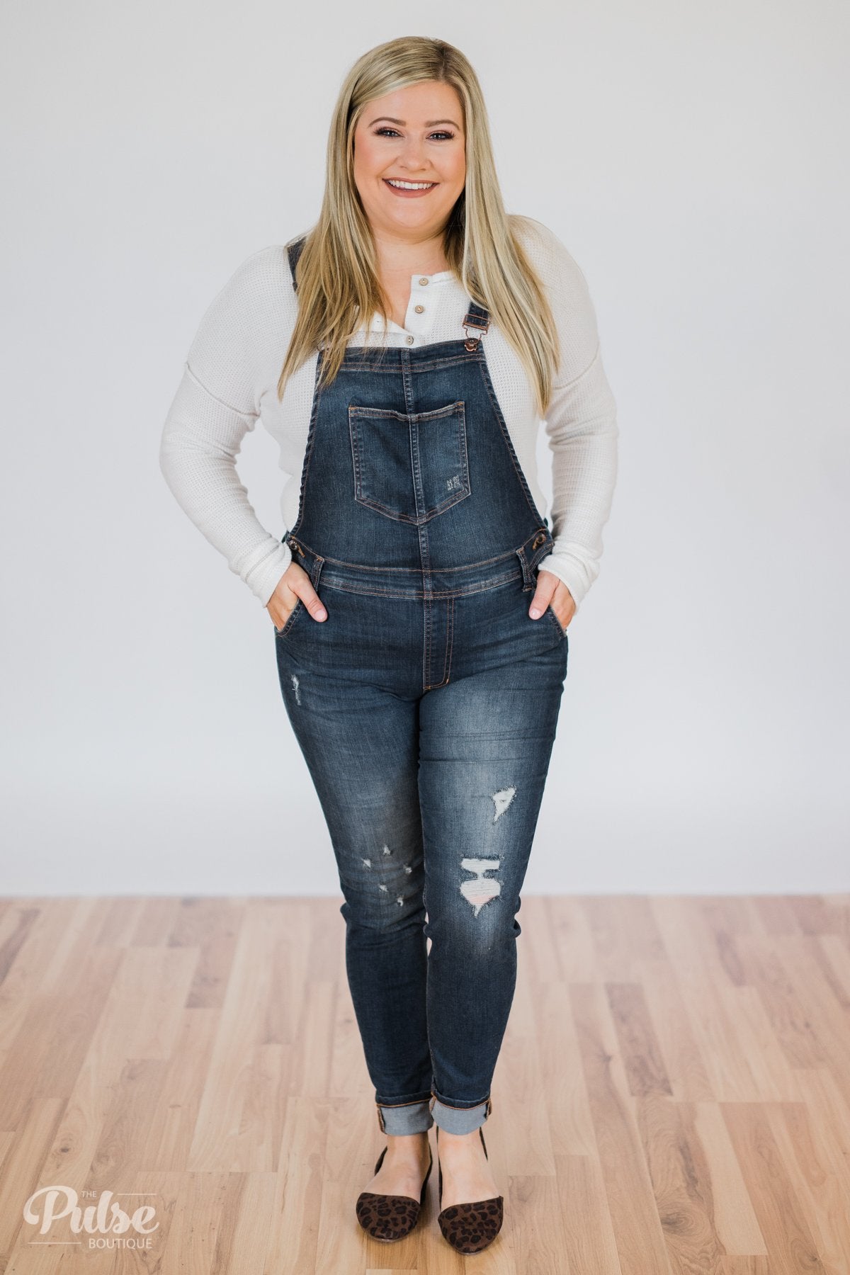 Sneak Peek- Kate Dark Wash Overalls