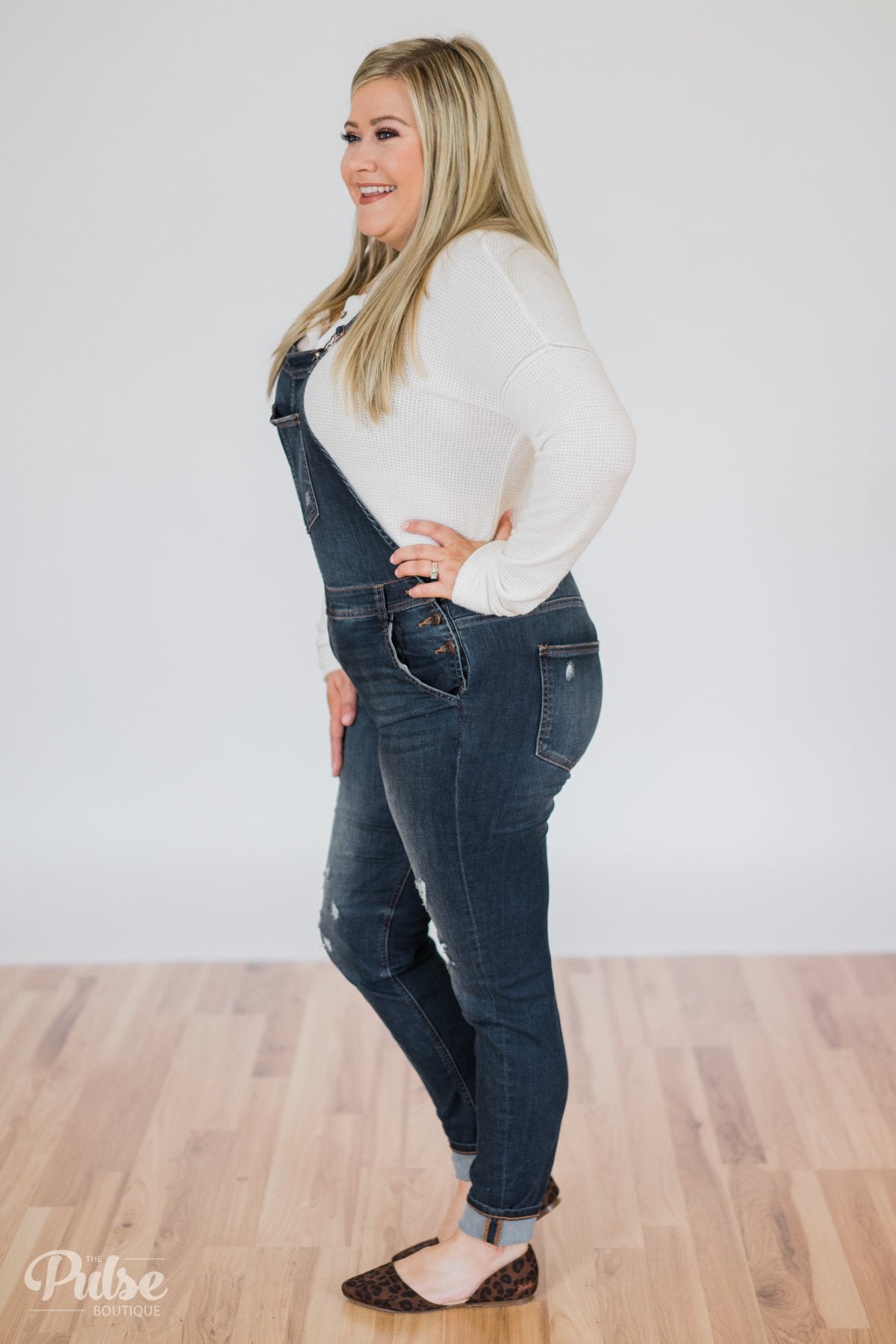 Sneak Peek- Kate Dark Wash Overalls
