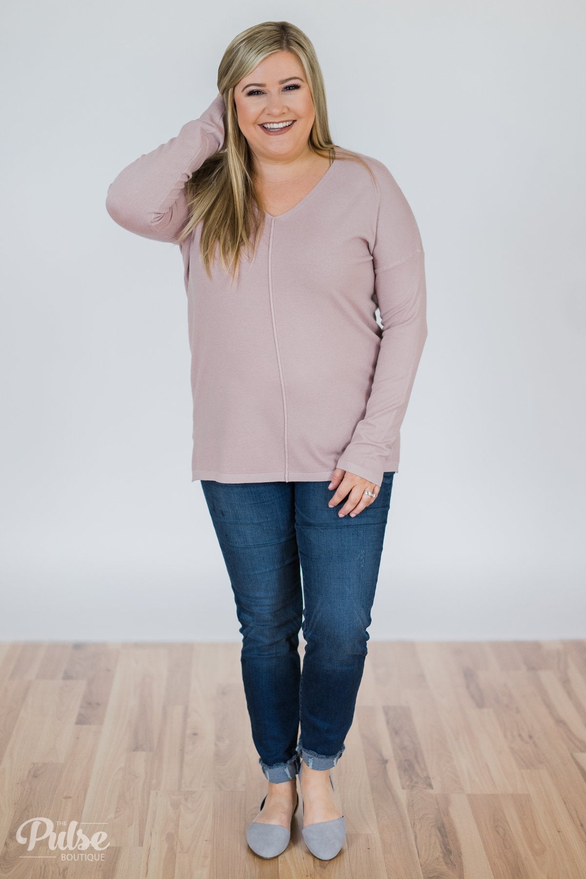 Truly Yours Sweater- Blush