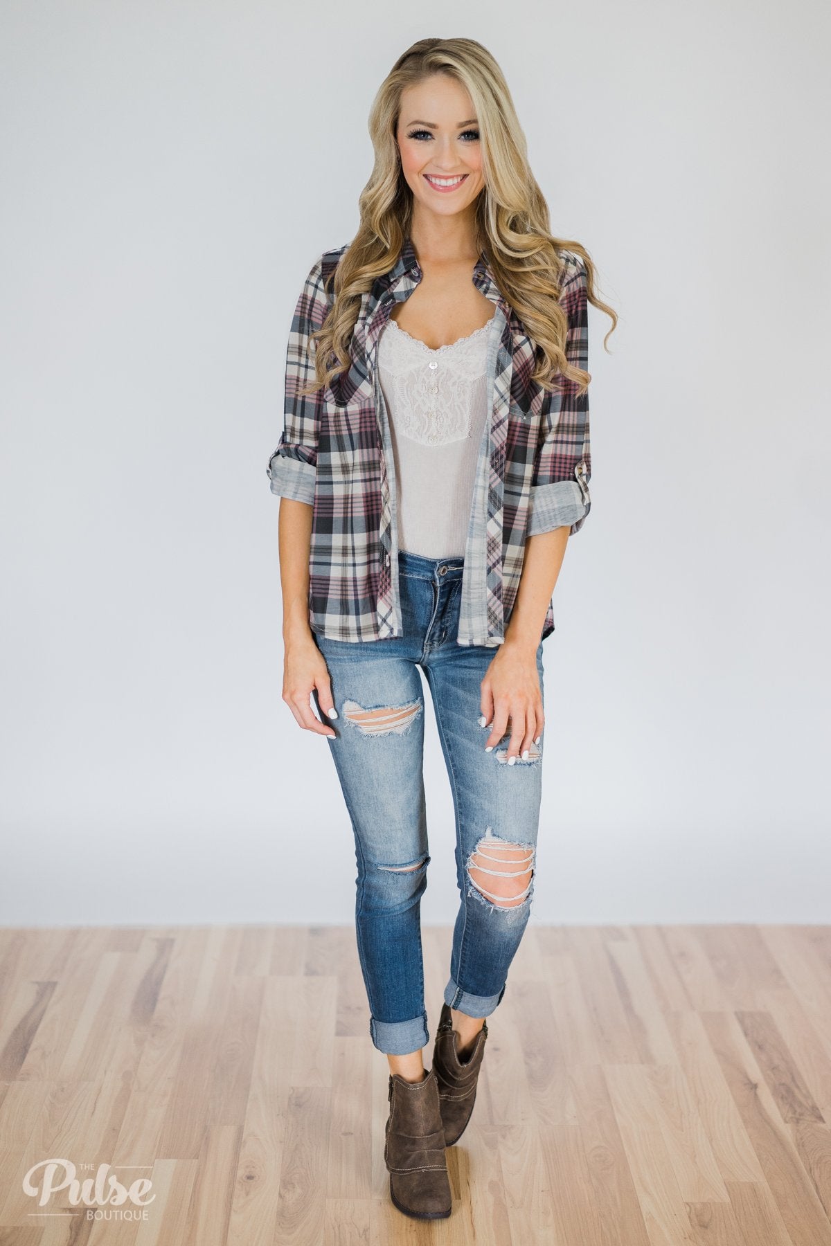 Plaid Perfection- Navy, Purple, & Olive