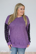 A Pinch of Lace Sweater- Purple