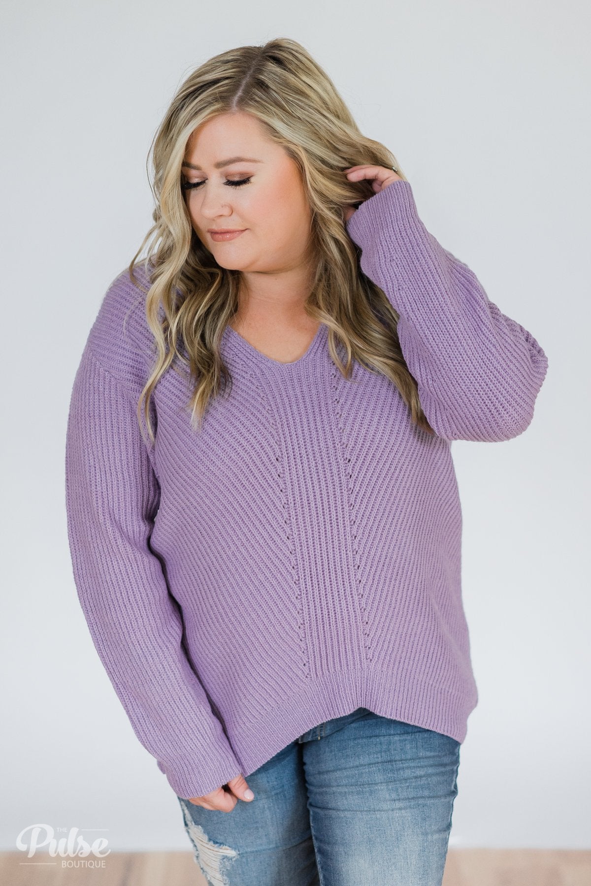 Lavender Fields Knitted Sweater