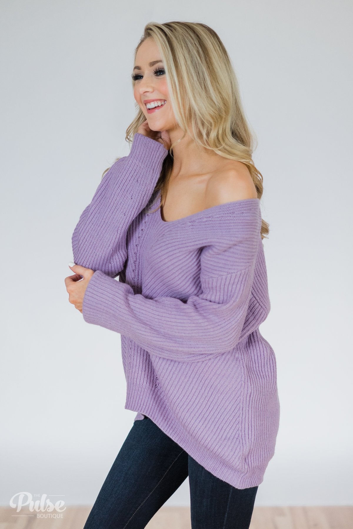 Lavender Fields Knitted Sweater