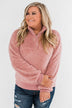 C'est Toi Quarter Zip Pullover Sherpa - Dusty Rose