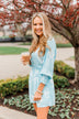 Got You On My Mind Floral Romper- Sky Blue