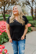 First Impressions Short Sleeve Top- Black