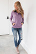 Pulse Exclusive Quarter Button Pullover- Heathered Purple