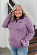 Pulse Exclusive Quarter Button Pullover- Heathered Purple