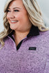 Pulse Exclusive Quarter Button Pullover- Heathered Purple