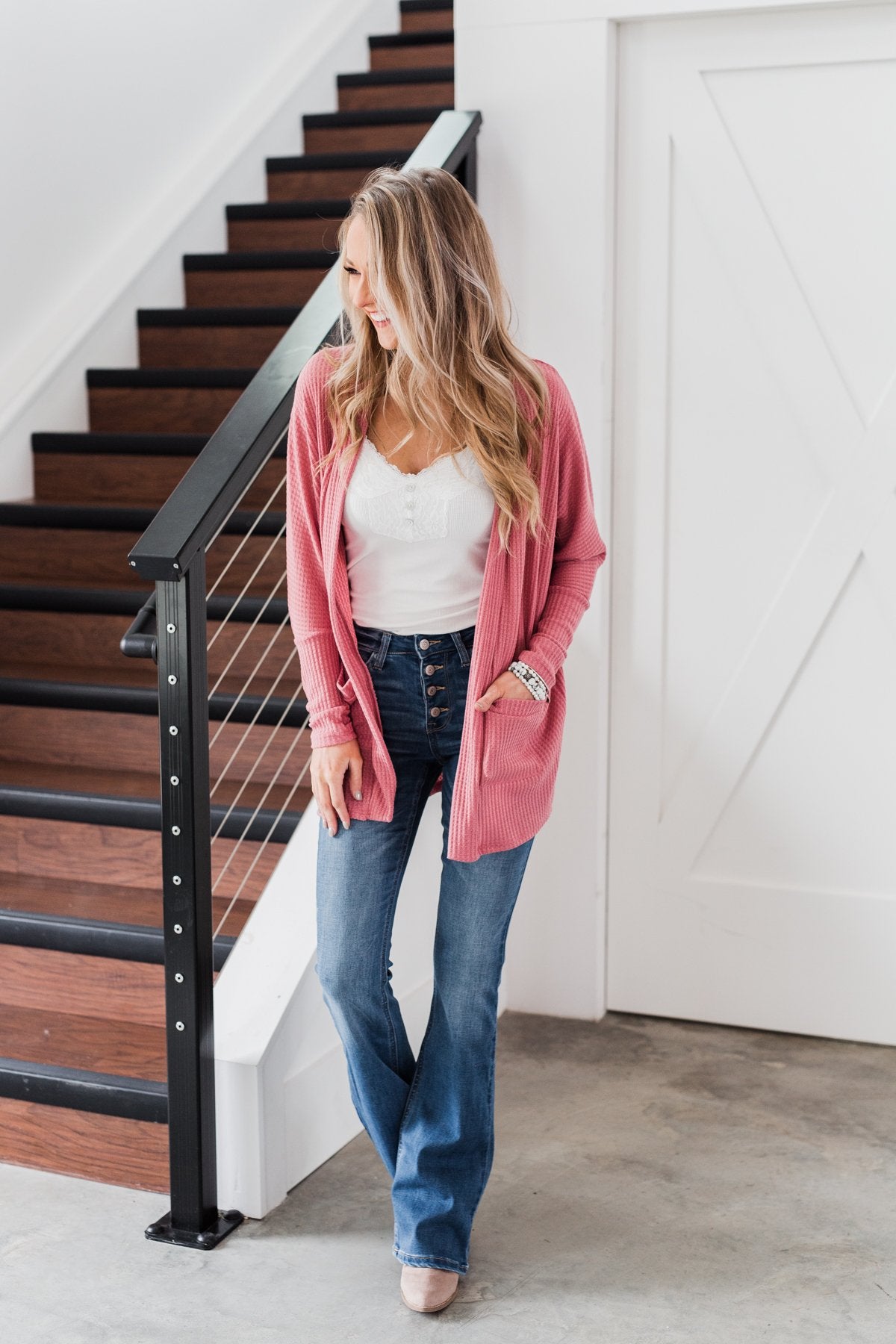 Dusty rose cardigan online