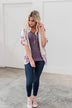 Love That I Give Floral Kimono- Purple Tones