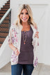 Love That I Give Floral Kimono- Purple Tones